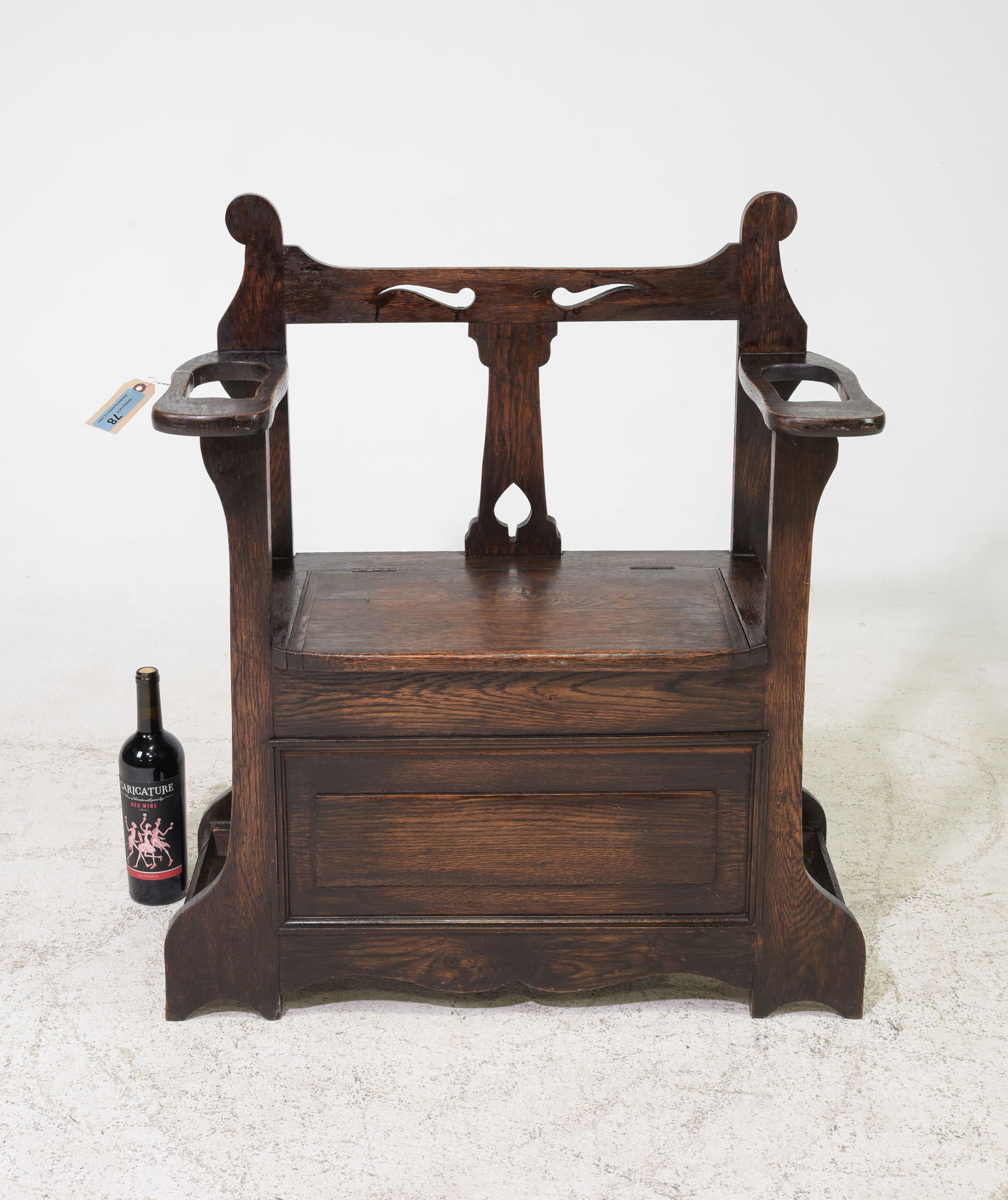 Small British Oak Hall Bench (1 of 4)