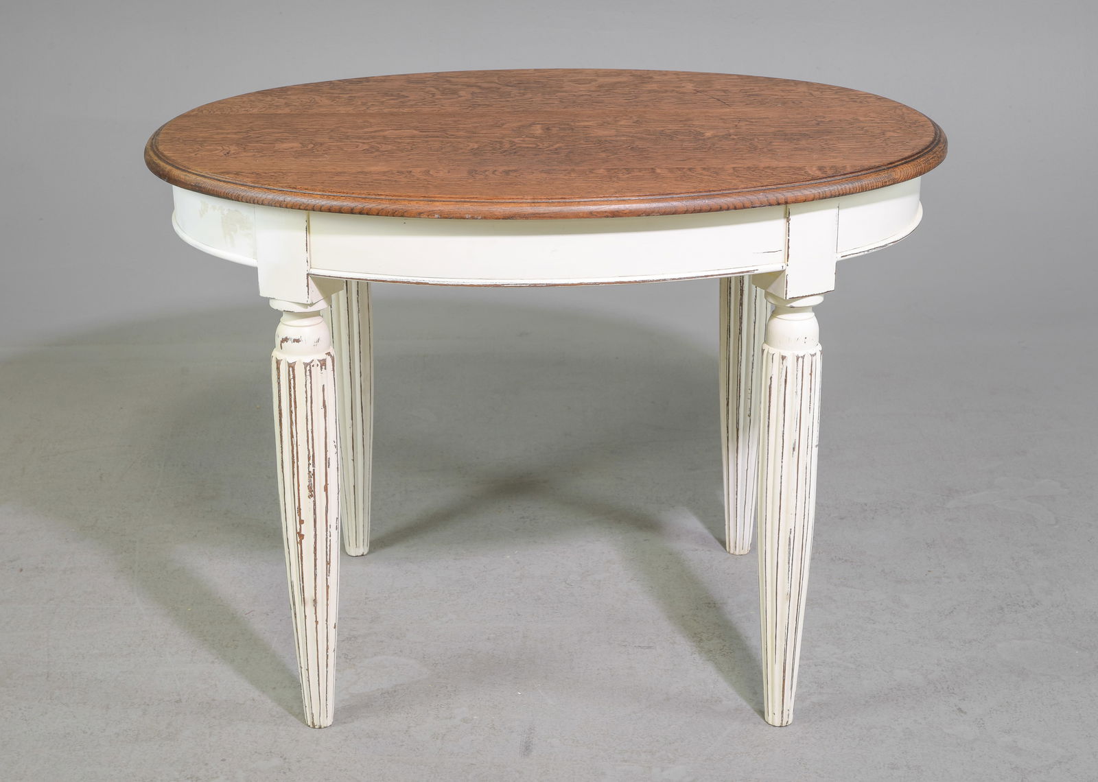 Painted Oak Oval Occasional Table (1 of 4)