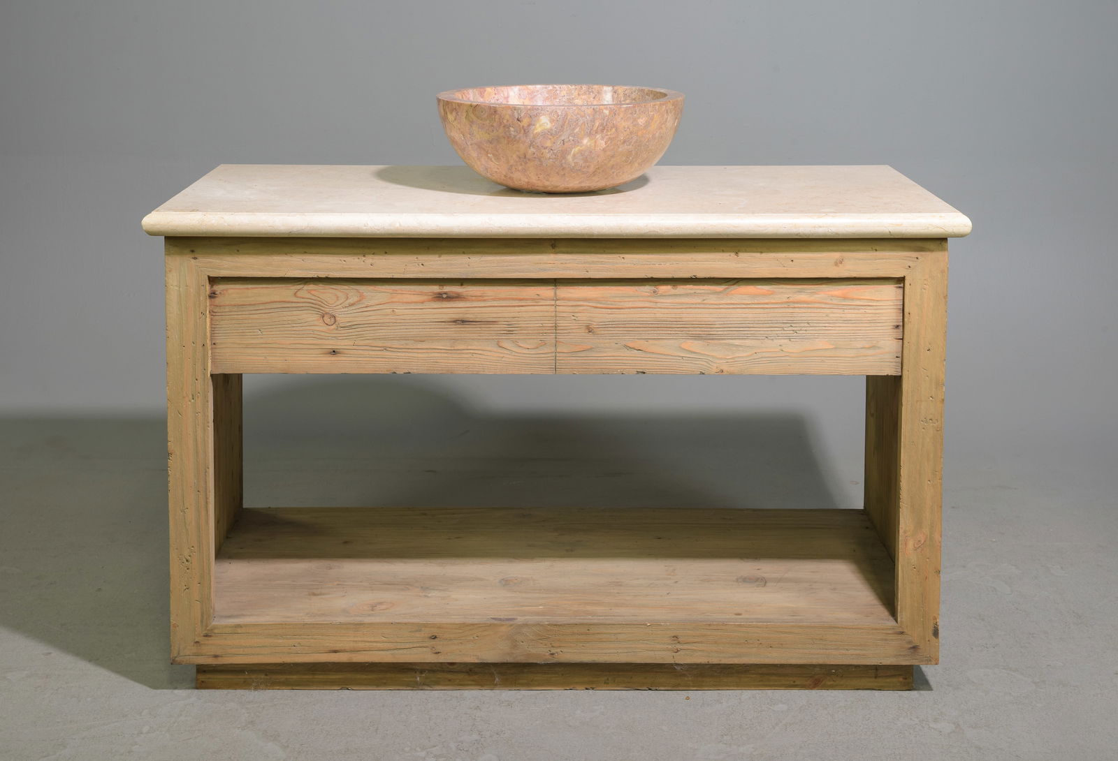 Pine Cabinet With Marble Top Sink (1 of 7)