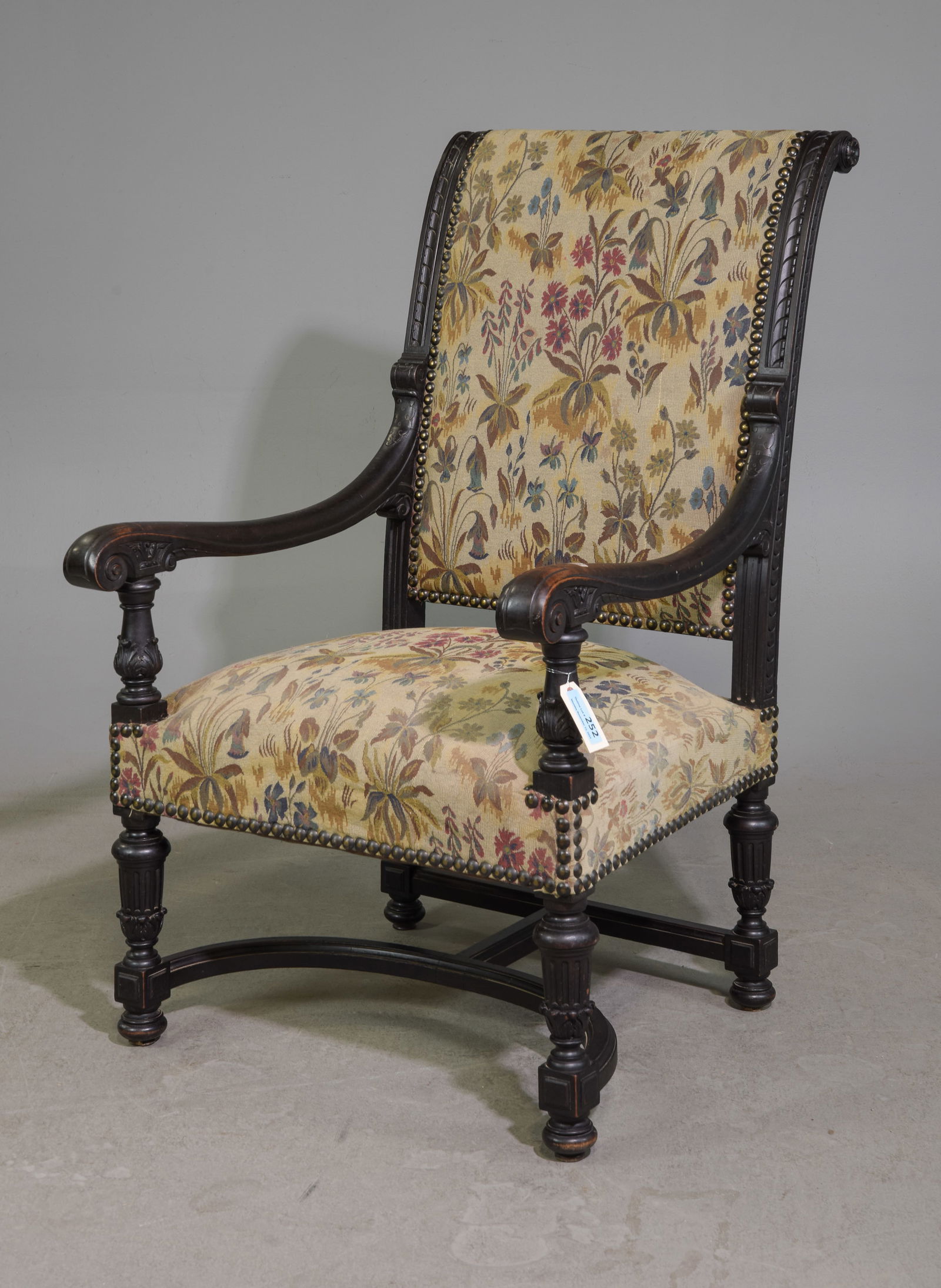 Renaissance Style Walnut Arm Chair c.1900-1920's (1 of 6)