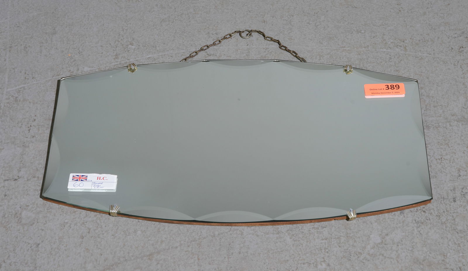 English Unframed Beveled Mirror (1 of 3)