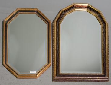 2 Framed Beveled Mirrors