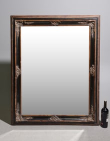 Black & Gold Carved Framed Mirror