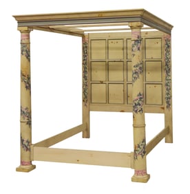 Italian / French Style Painted Canopy Bed