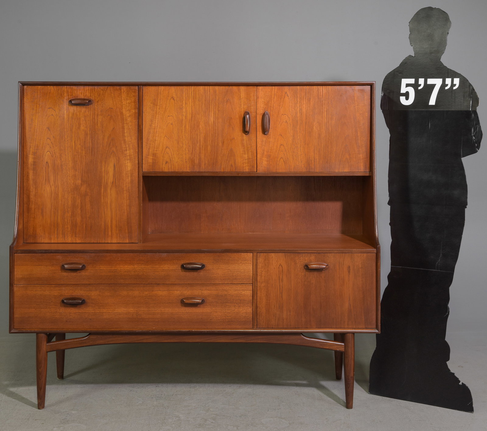 G-Plan Cocktail Cabinet - "Scandinavian" Range: Danish Modern Style Teak Cocktail Cabinet / Hutch is made by Mid Century Modern Furniture Maker G Plan ( Gplan ) & is part of their "Scandinavian" Range - 54 in tall x 60 x 18