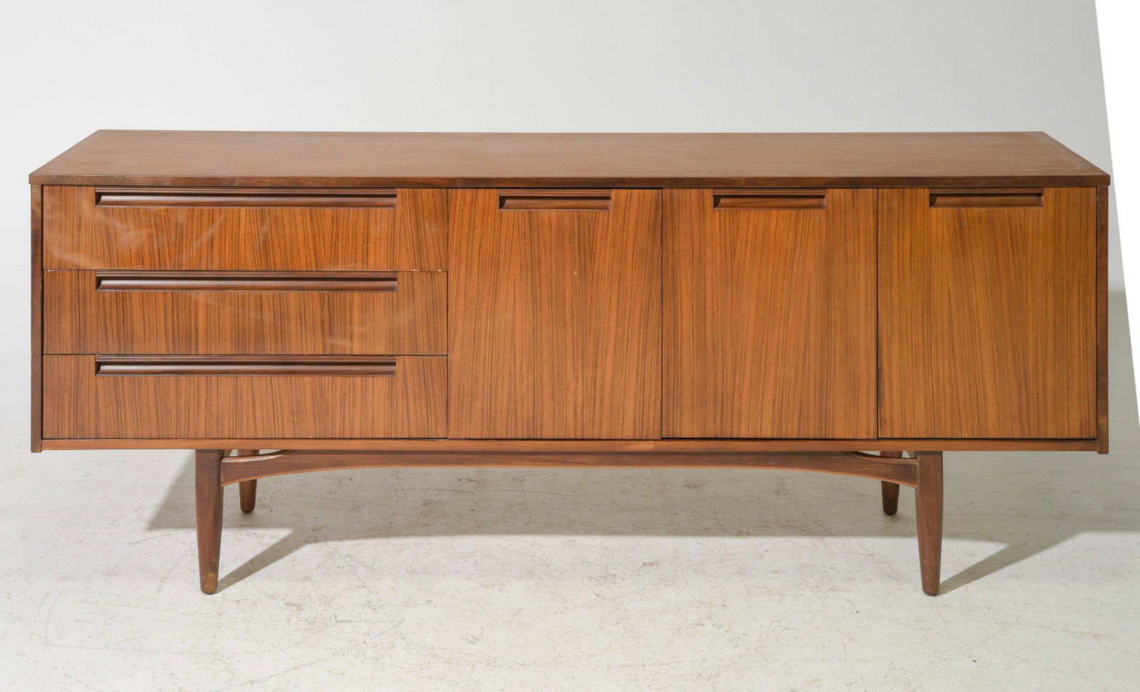 Mid Century Modern Sideboard With Drop Down: Danish Modern Style Sideboard With Drop Down - 30 inches tall x 73 x 18