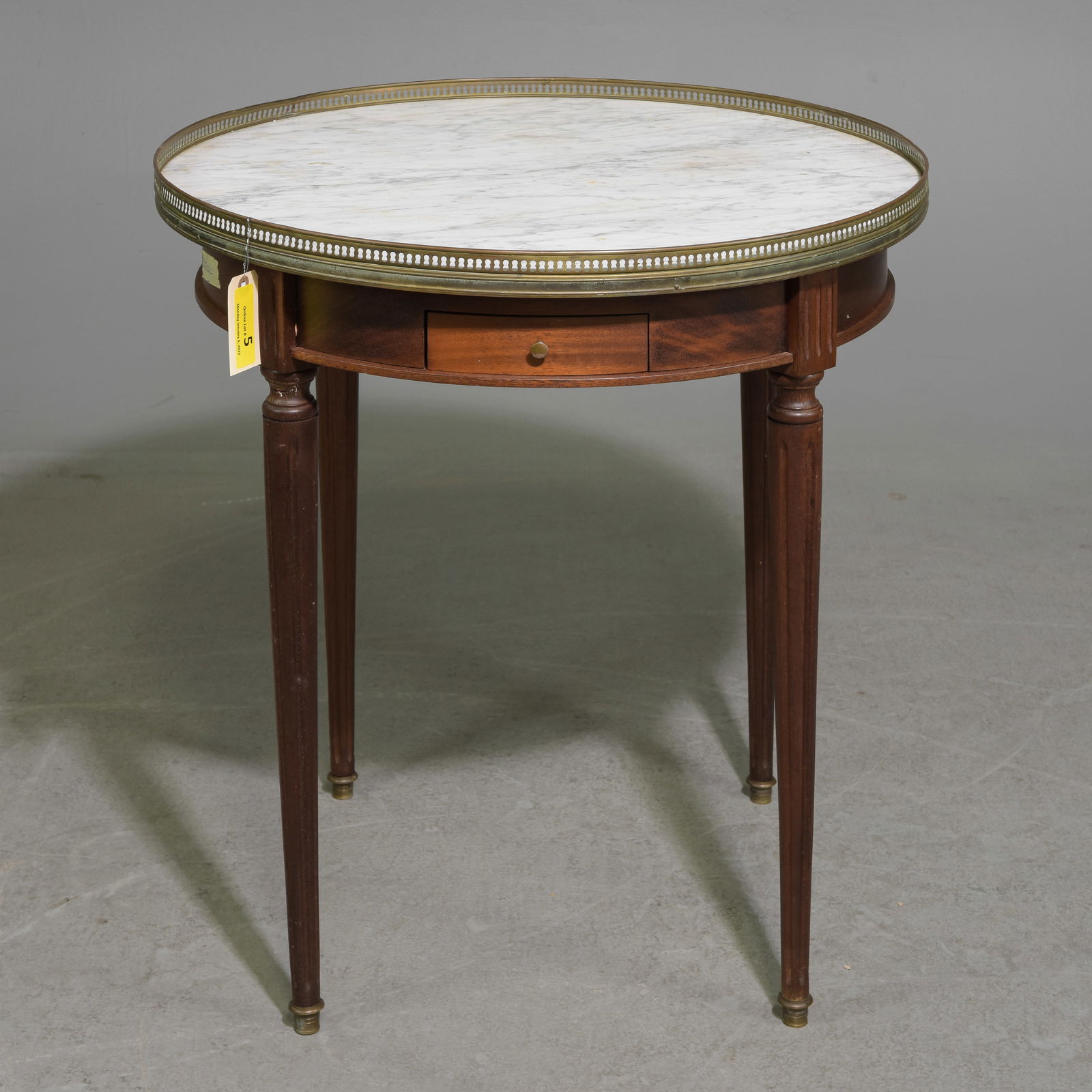 Louis XVI Style White Marble Top Boulotte Table #2 (1 of 3)