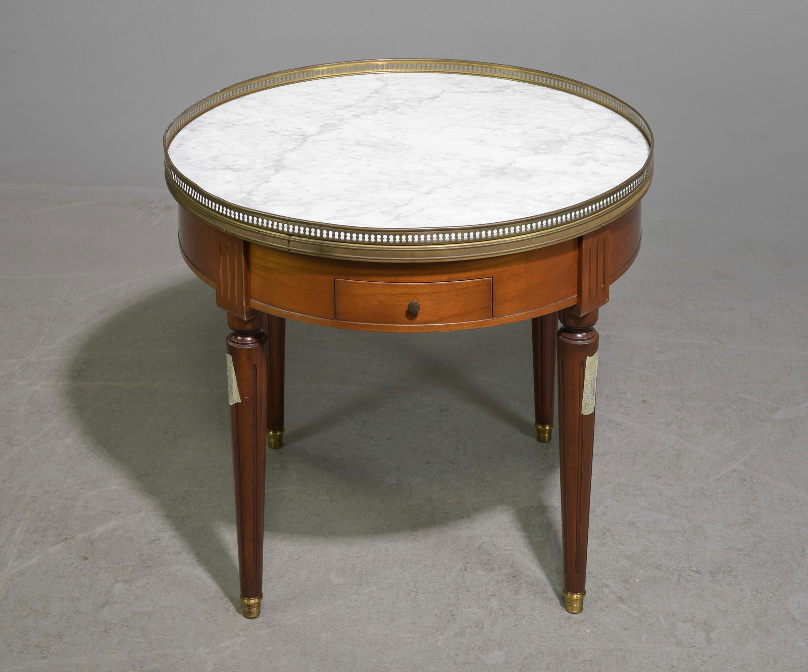 Louis XVI Style White Marble Top Occasional Table (1 of 3)