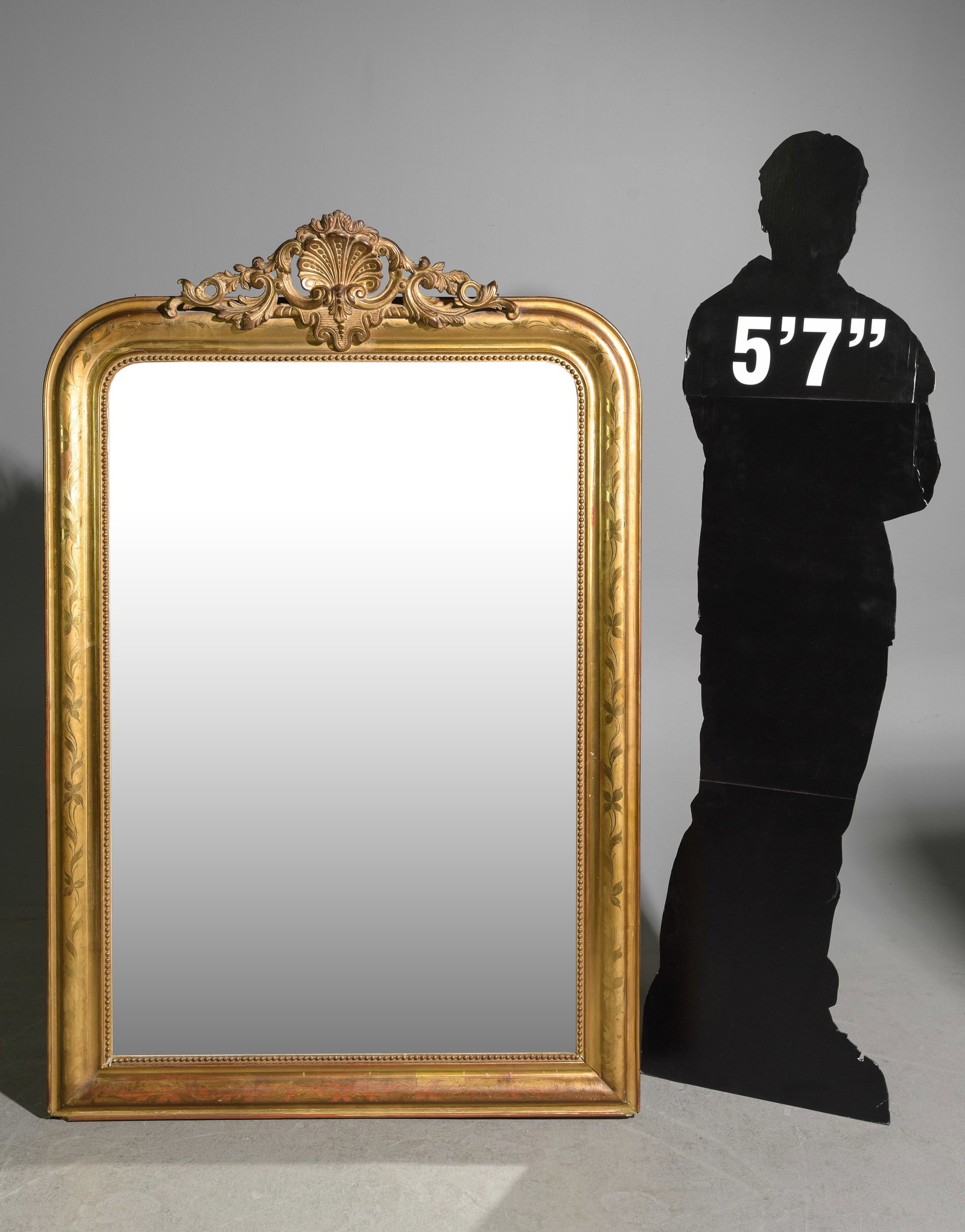 Louis Philippe Style Large Gilded Framed Mirror (1 of 5)