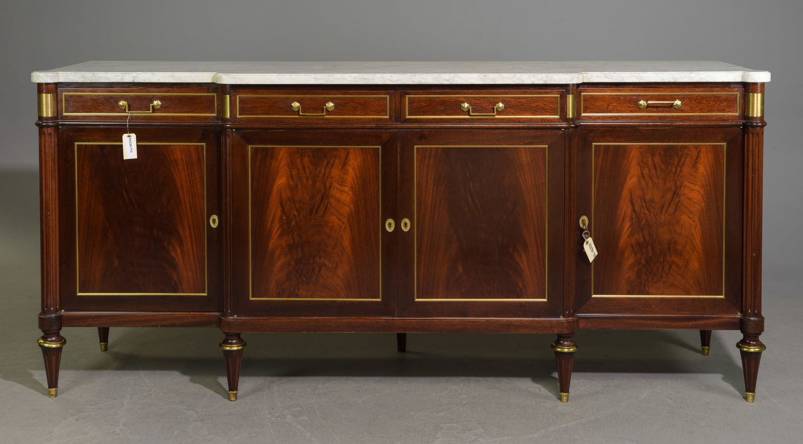 Louis XVI Style White Marble Top Sideboard #1 (1 of 7)