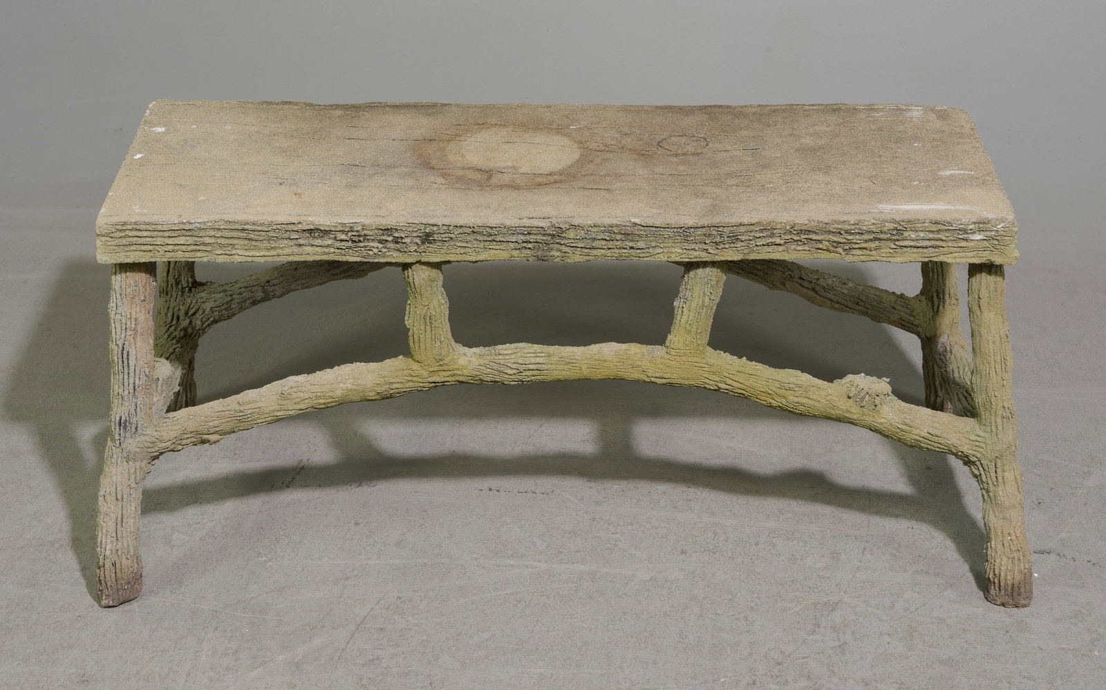 Faux Bois Heavy Garden Coffee Table / Bench (1 of 4)