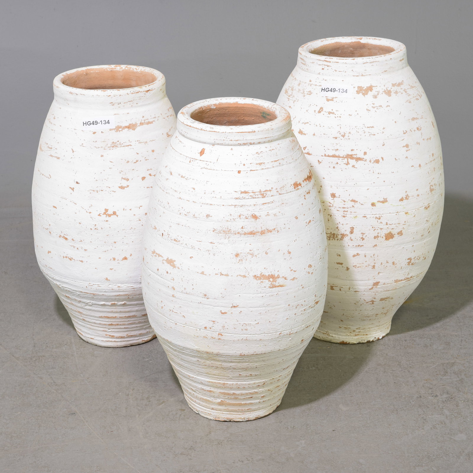 3 Spanish Style Terracotta White Planters (1 of 5)