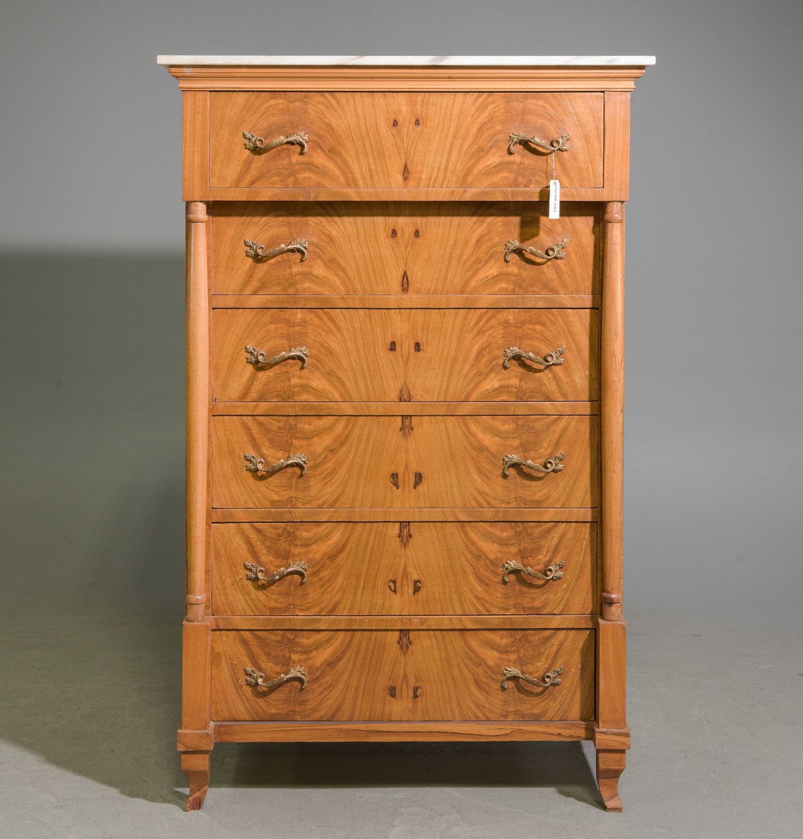 French Empire Style White Marble Top Chest #1 (1 of 7)