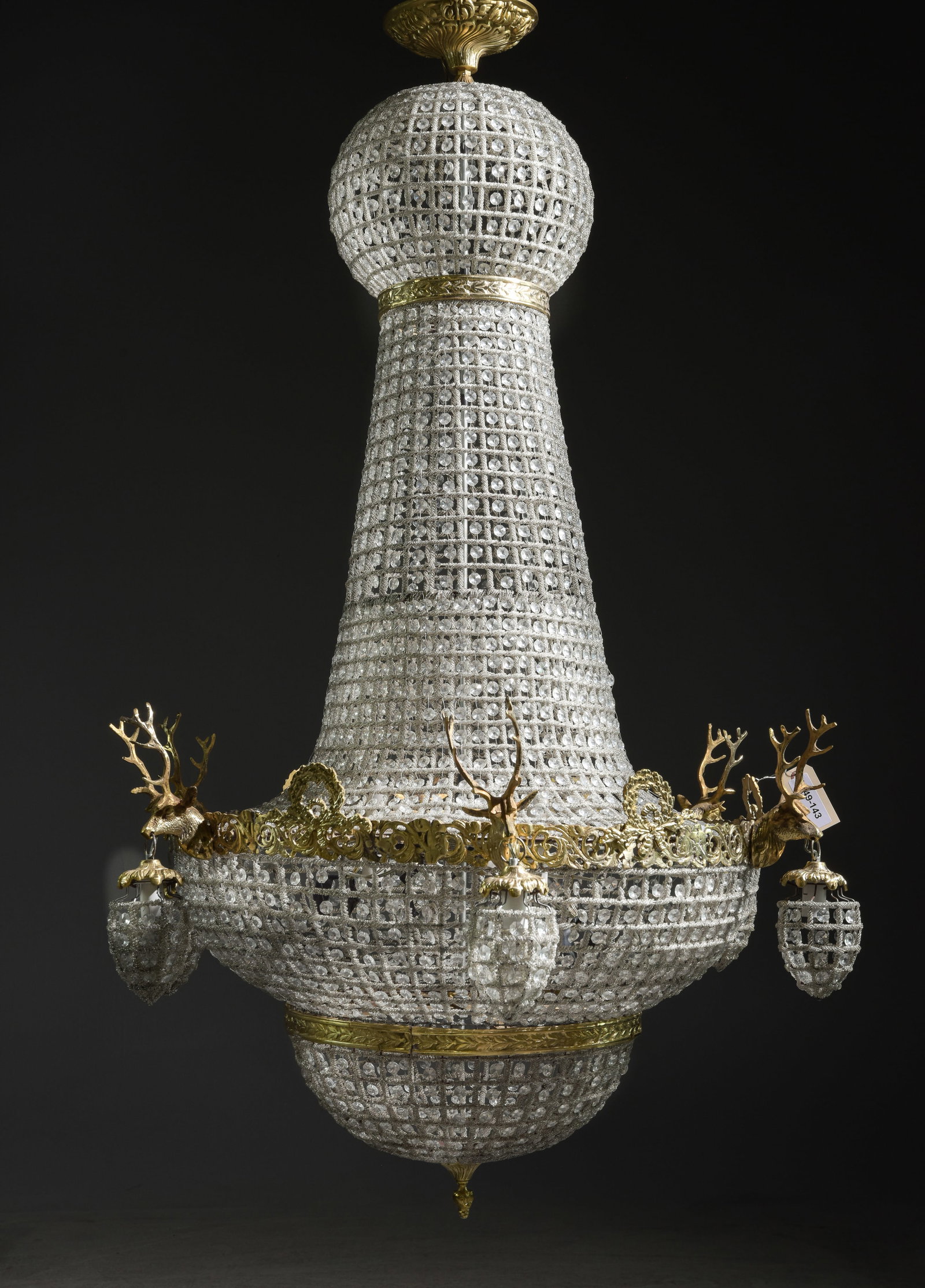 Empire Style Monumental Stag Head Chandelier #2 (1 of 6)