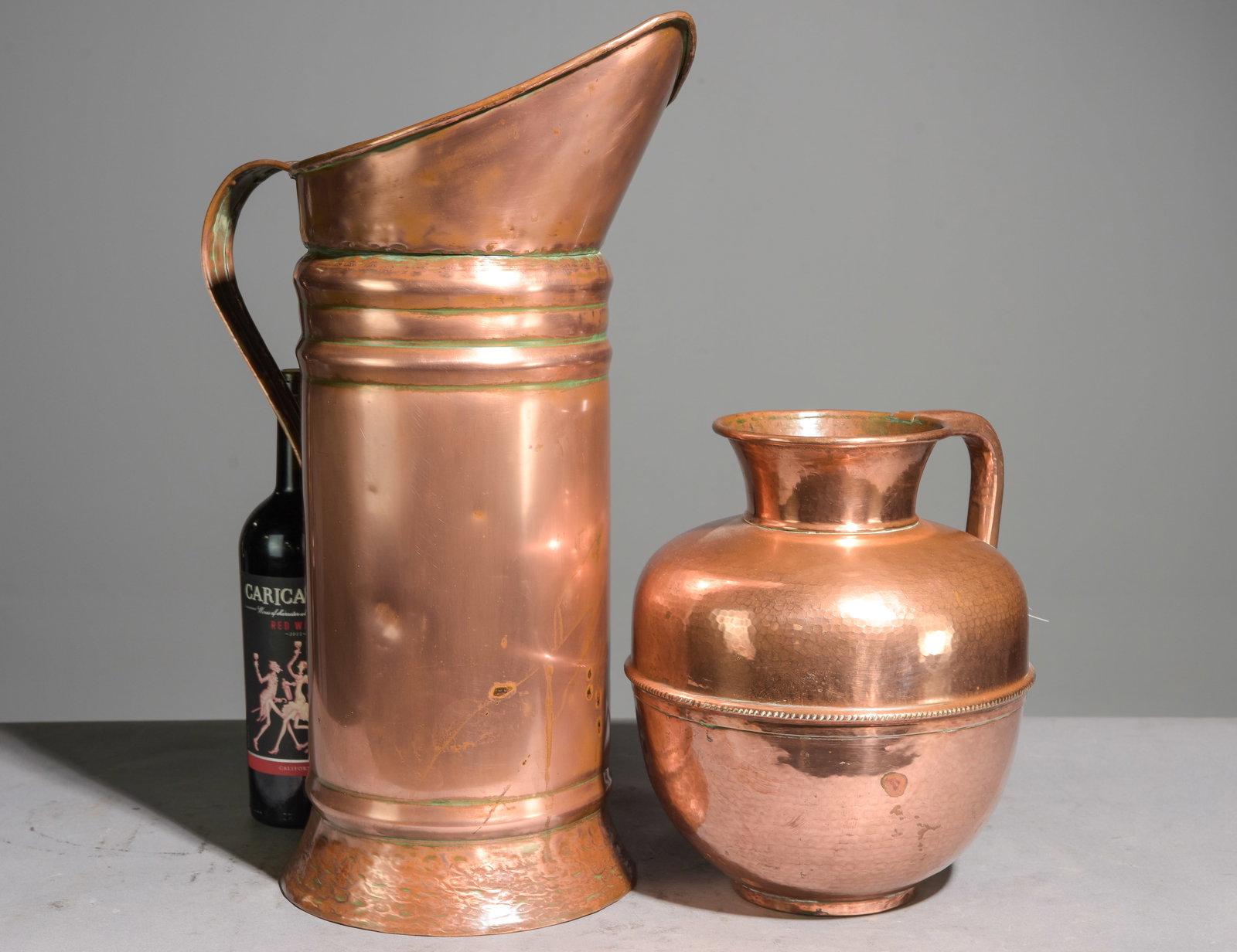 French Polished Copper Umbrella Stand & Pitcher (1 of 3)
