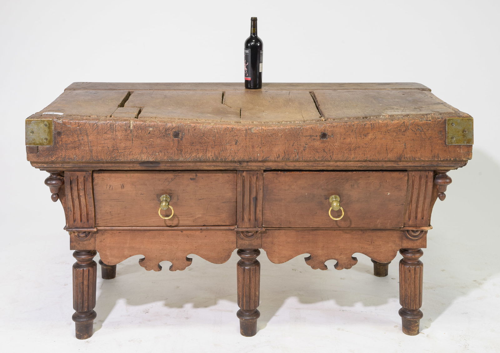 French Antique Butcher Block / Kitchen Island (1 of 7)