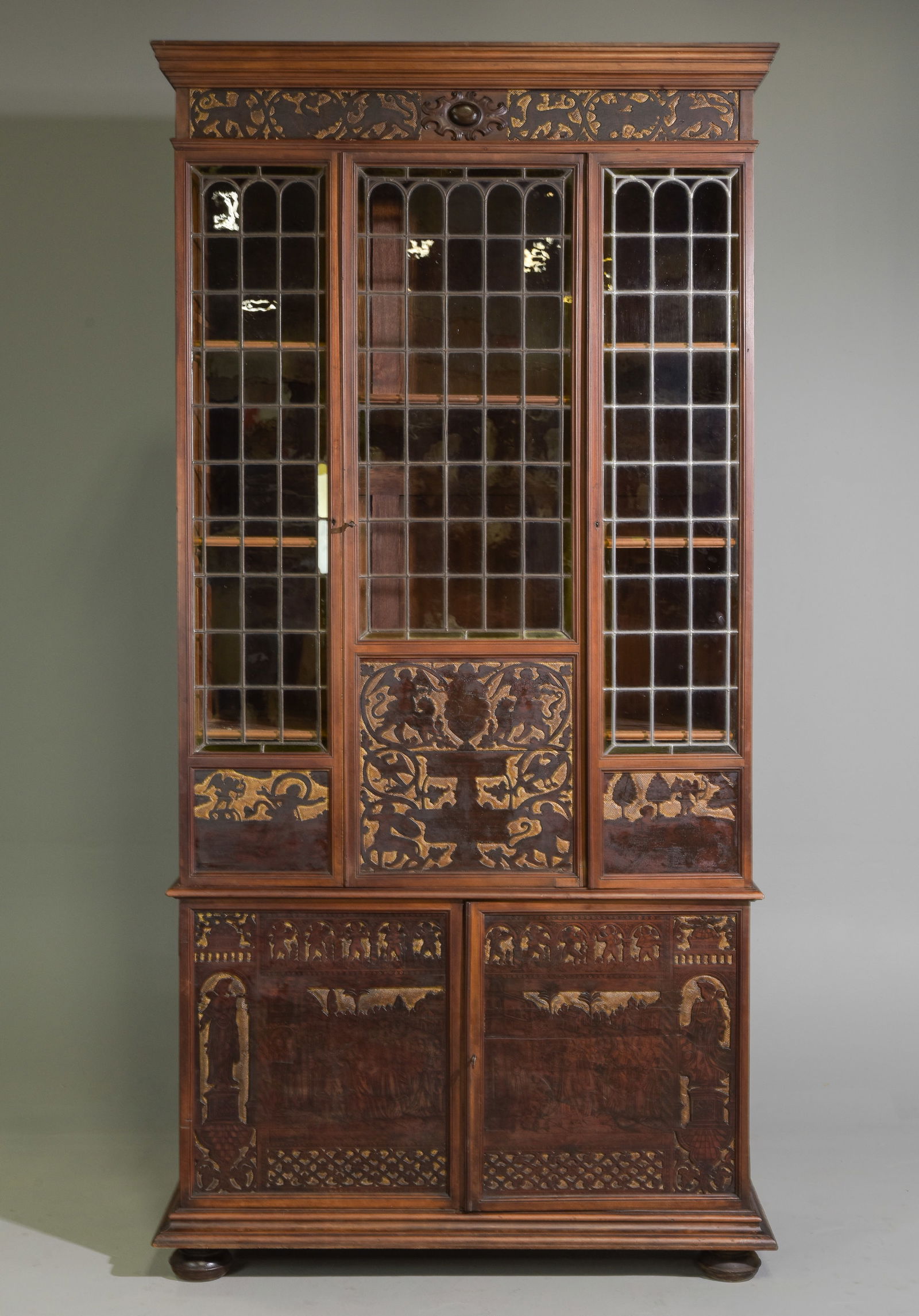 19th Century French Colonial Leaded Glass Cupboard (1 of 13)