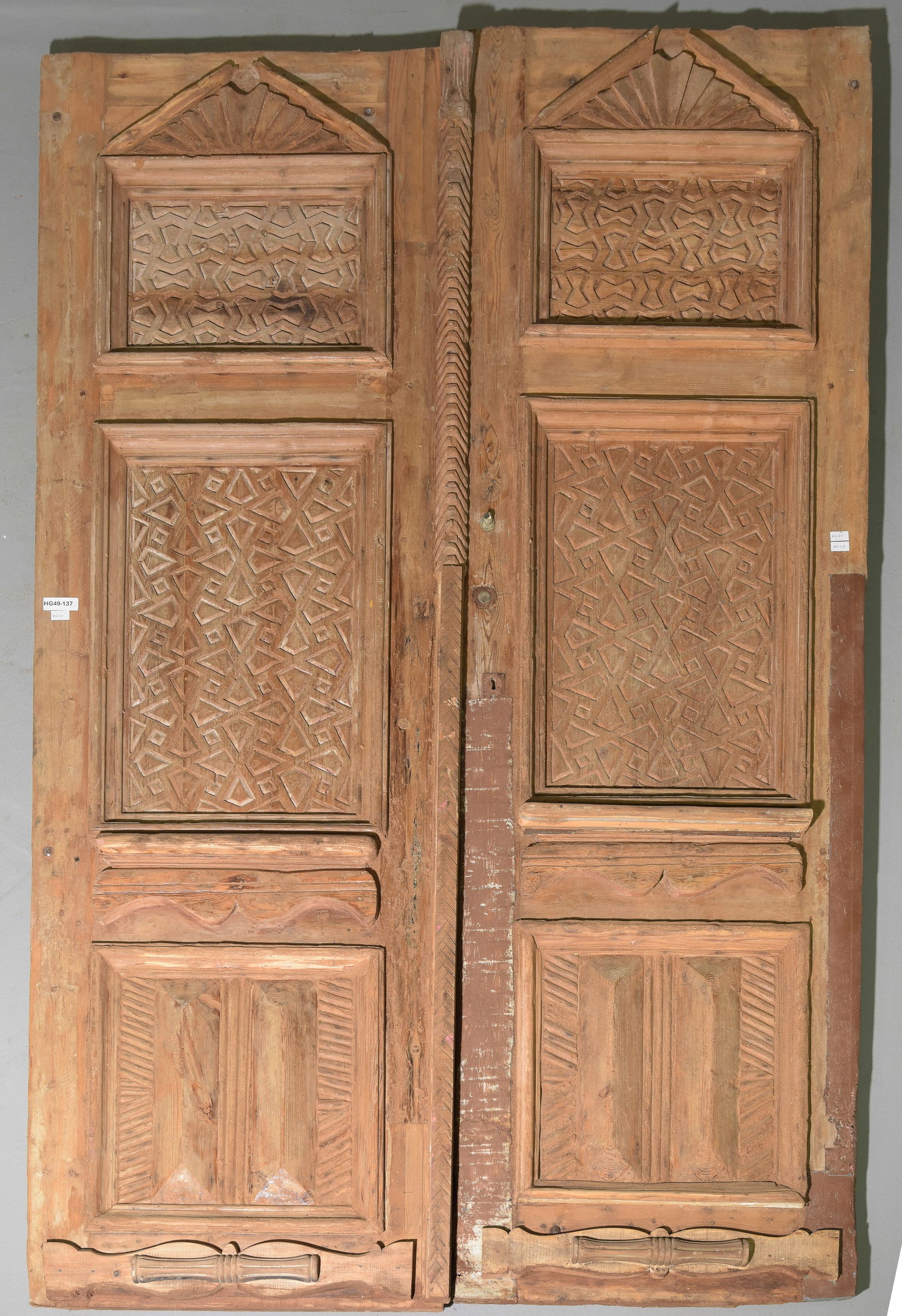 Two Panel Large Carved Wood Door (1 of 5)