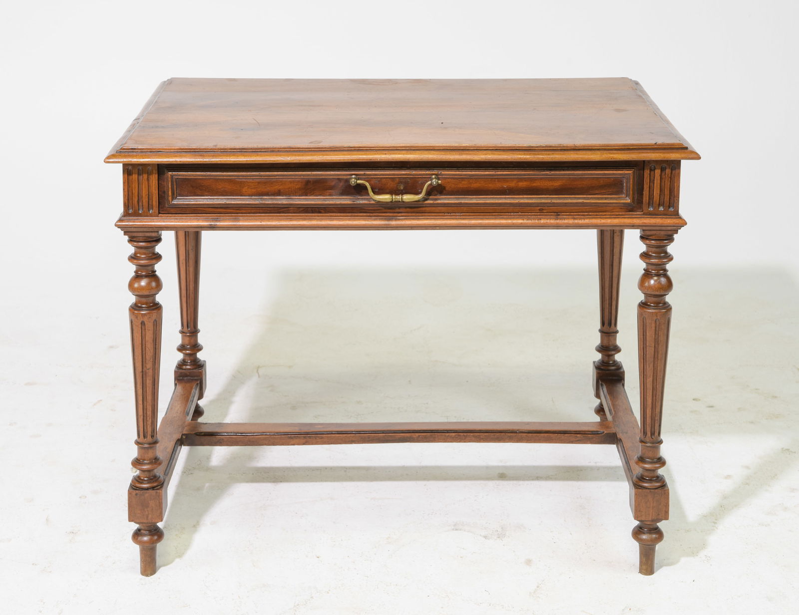 Louis XVI Style Walnut Single Drawer Writing Table #1 (1 of 6)