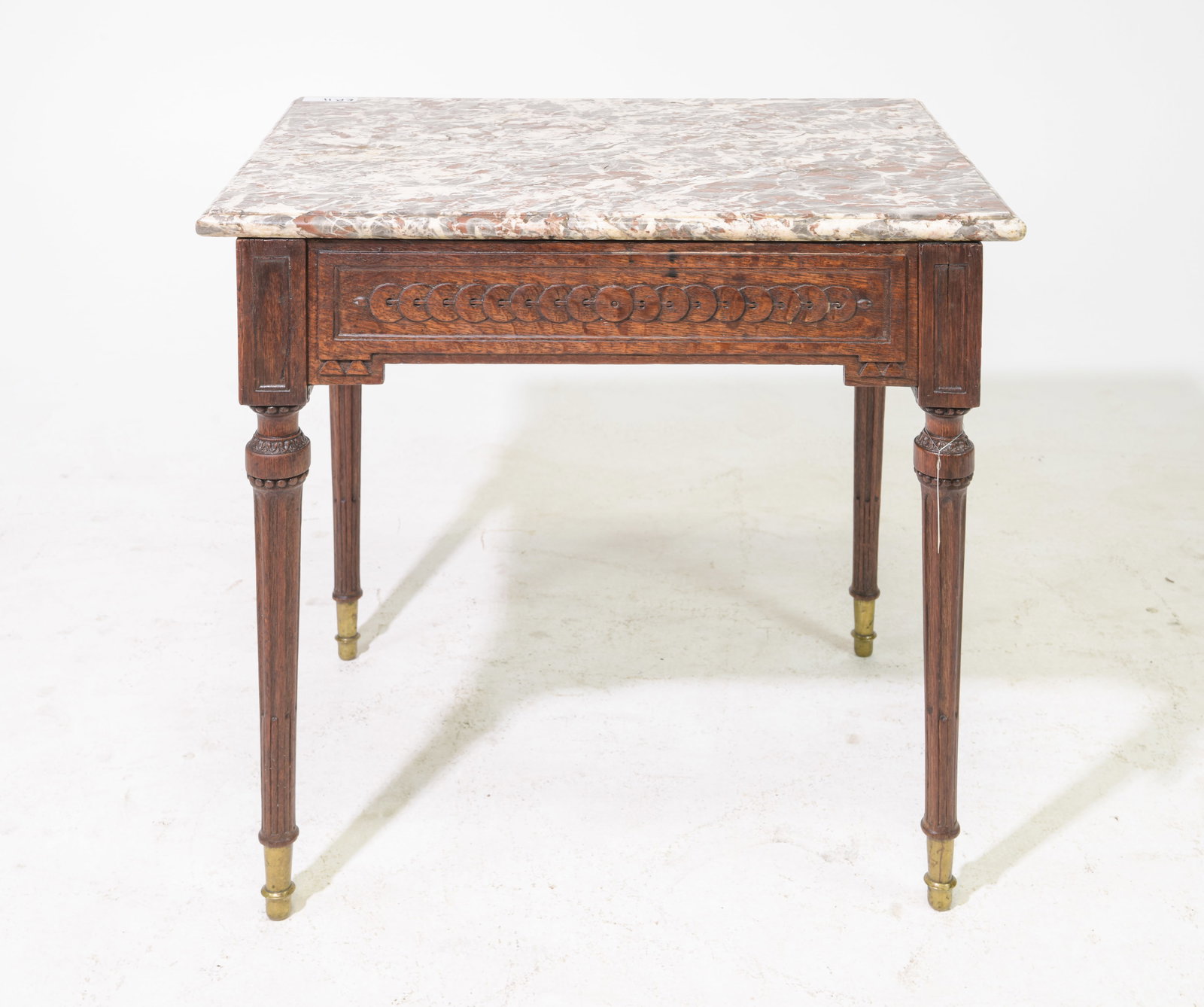 Louis XVI Style Carved Marble Top Table (1 of 3)