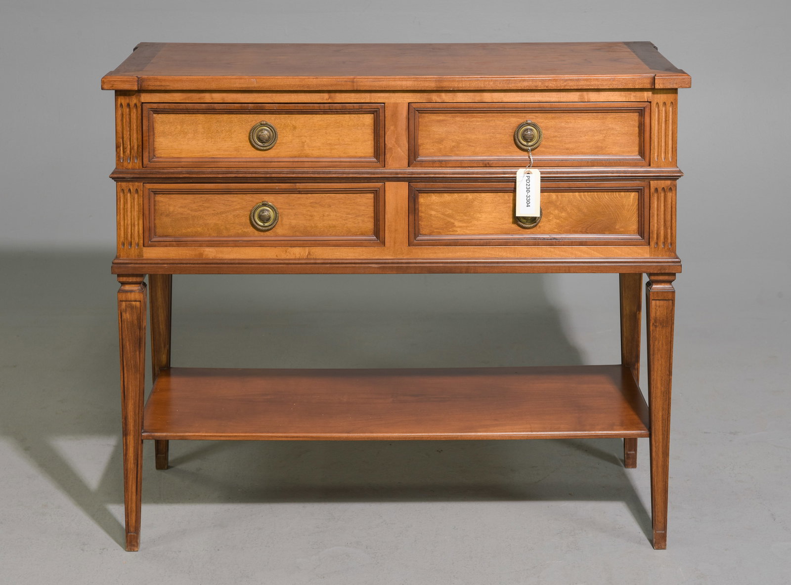 Louis XVI Style Four Drawer Hall Table (1 of 5)