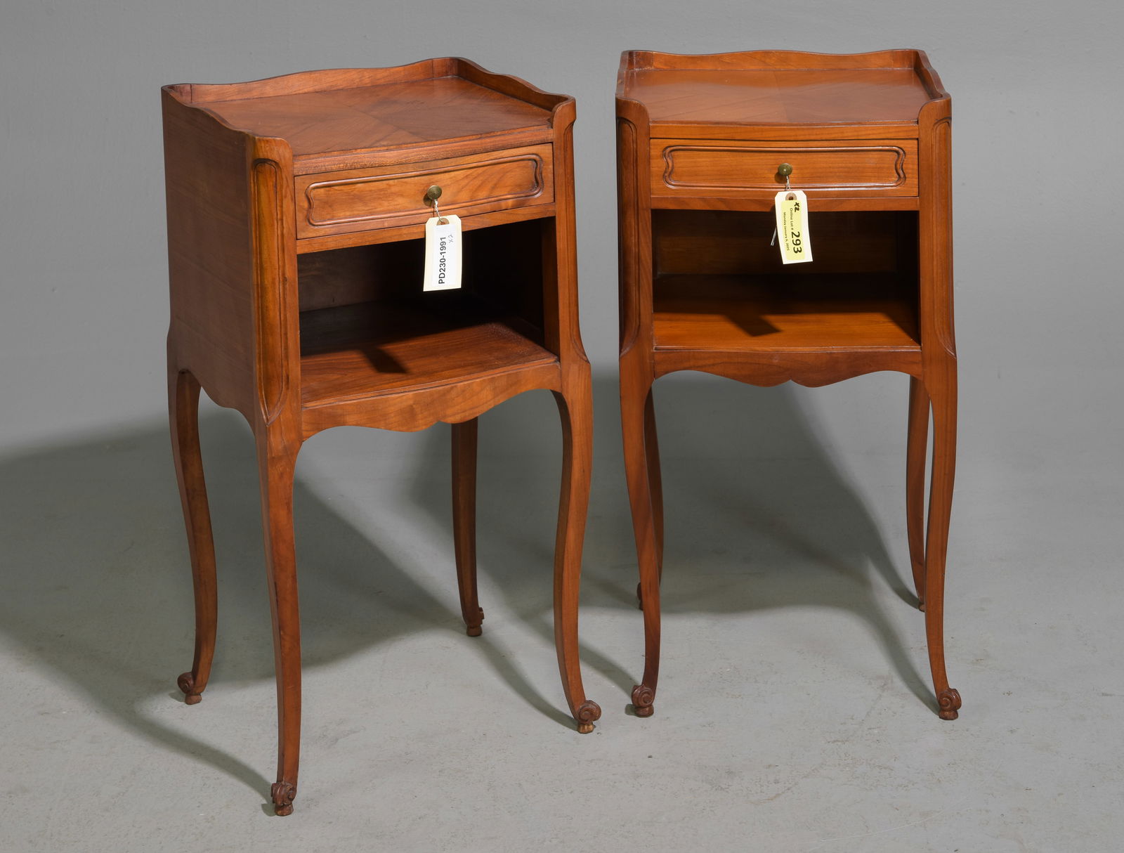 Louis XV Style Pair of Cherry Nightstands (1 of 4)
