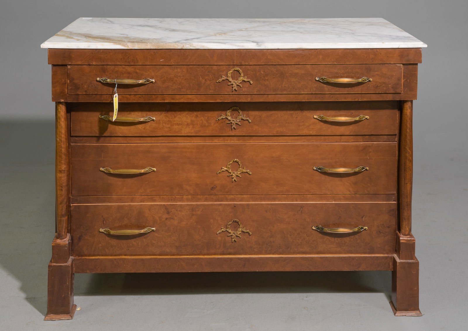 French Style White Marble Top Chest with Columns #1 (1 of 7)