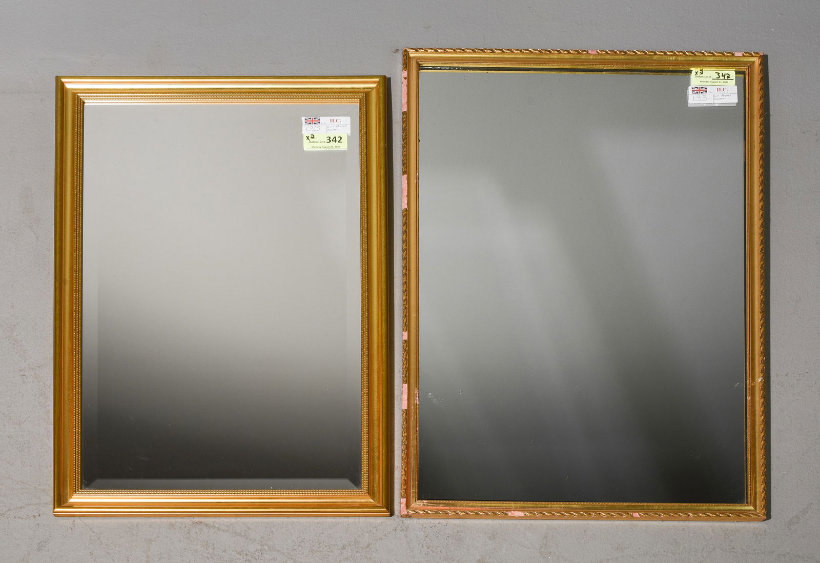 Two Gold Framed Mirrors (1 of 4)