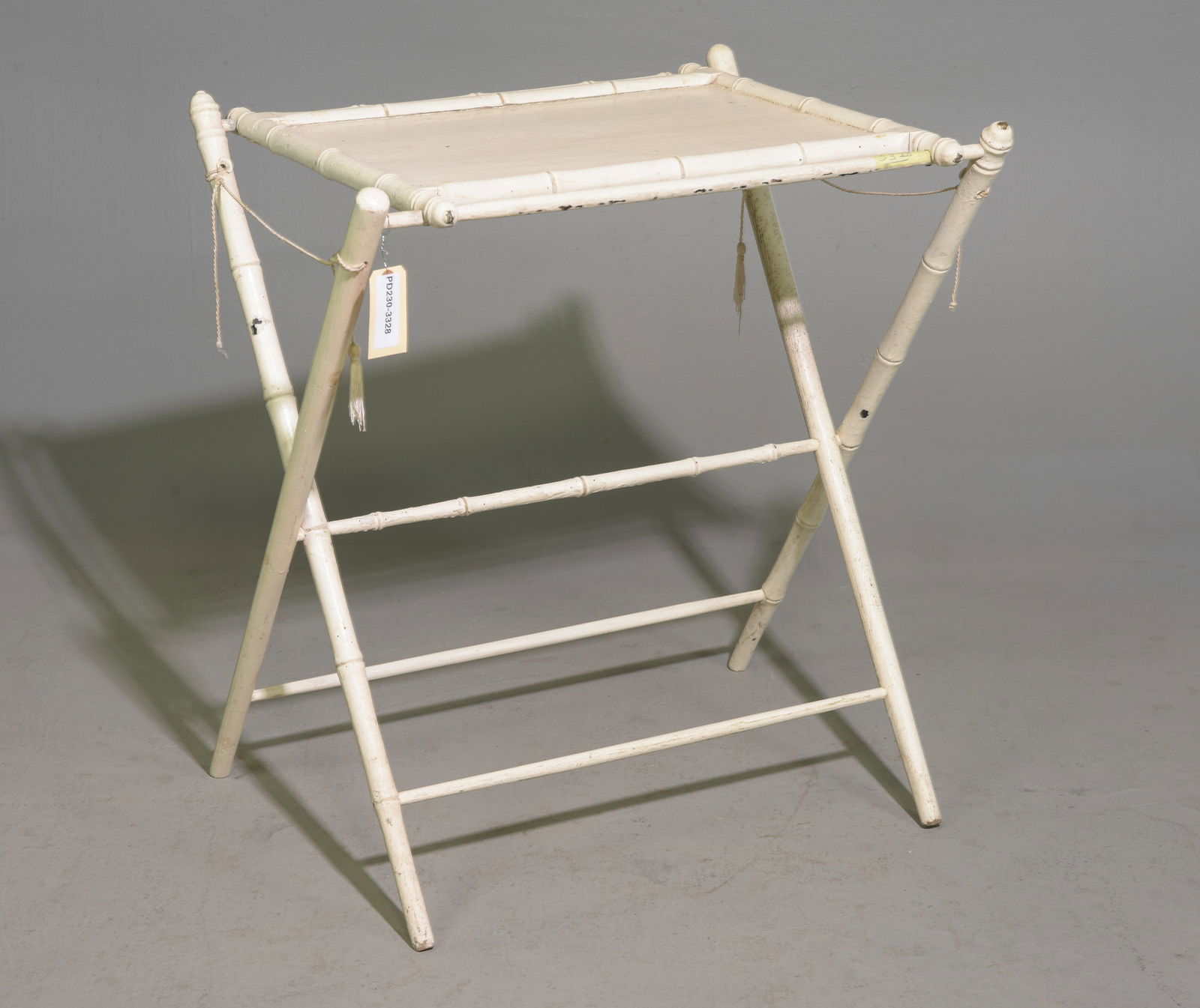 French Faux Bamboo Painted Folding Tray Table (1 of 3)