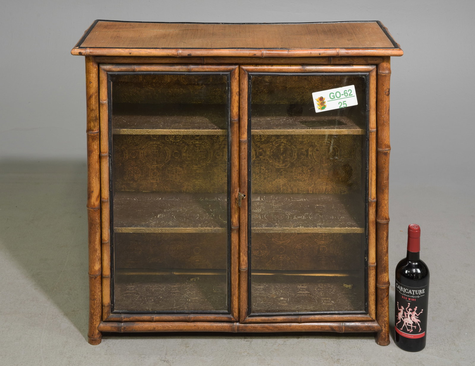 Bamboo & Rattan Petite Bookcase / Cabinet: Bamboo & Rattan Petite Bookcase / Cabinet - 30 in tall x 30.5 x 12.5