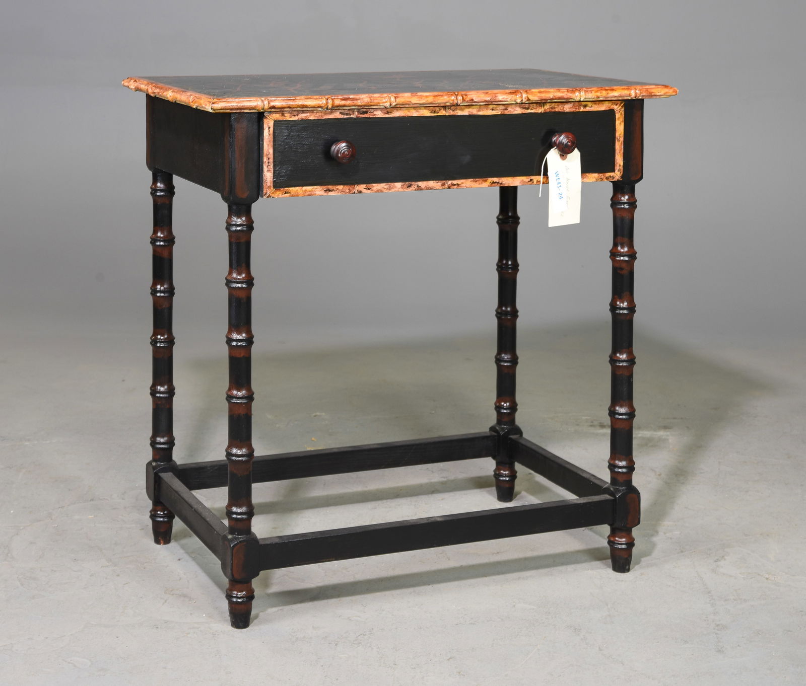 Faux Bamboo Single Drawer Hall Table (1 of 3)