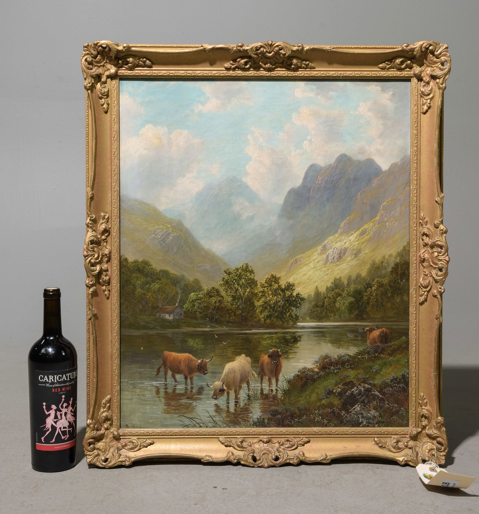 Reginald Jones Landscape - Highland Cattle by River (1 of 4)