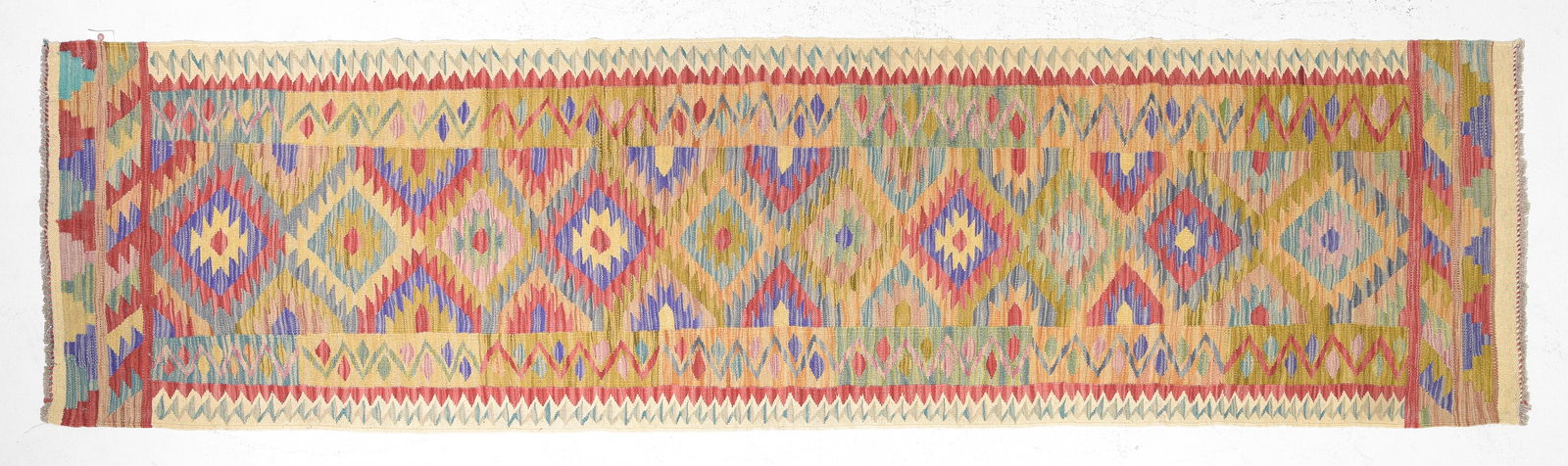 Kilim Flat Woven Runner Rug #2 - 9'9 x 2'8 (1 of 4)