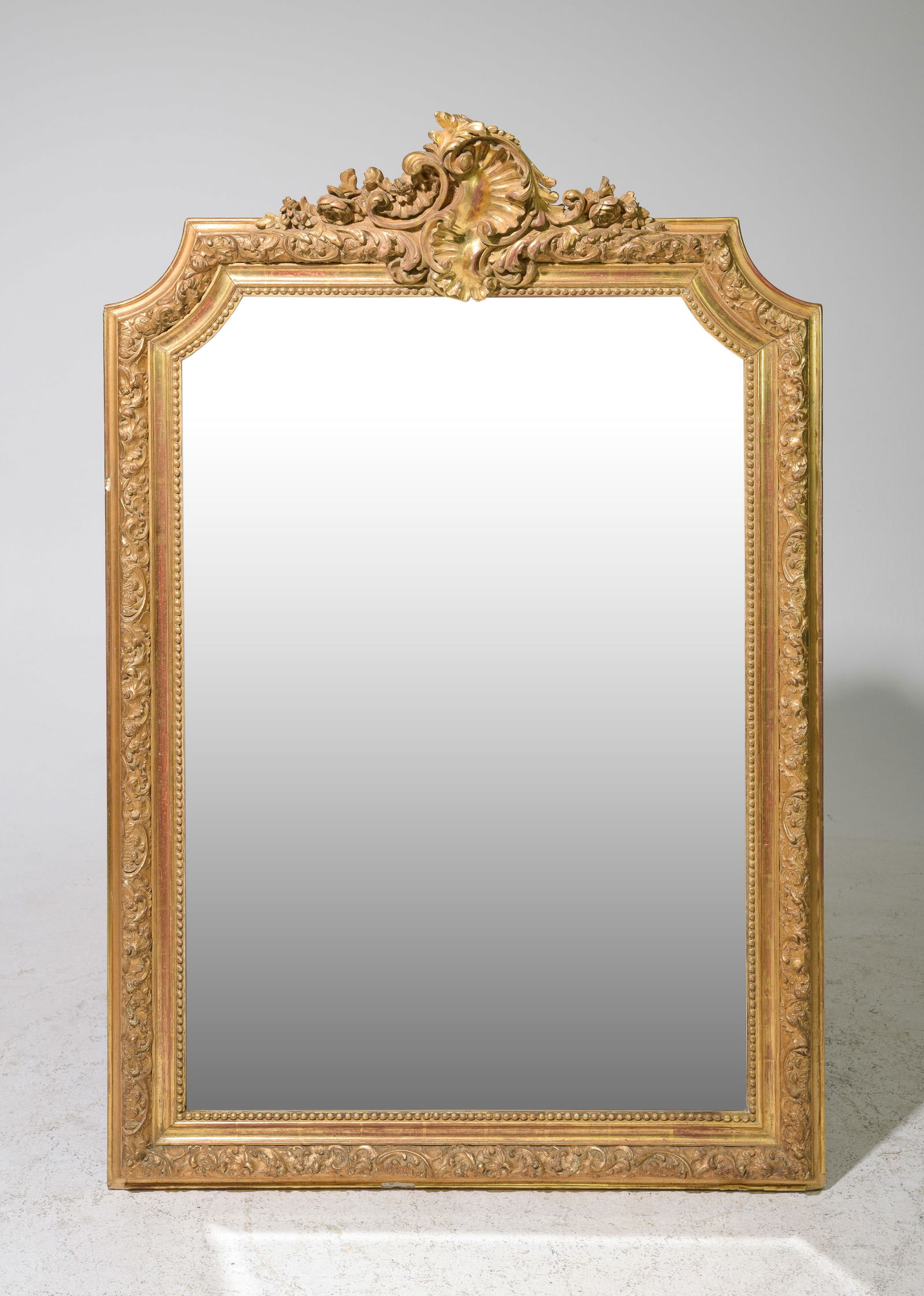 Louis XV Style Gold Gilt Framed Beveled Mirror (1 of 6)