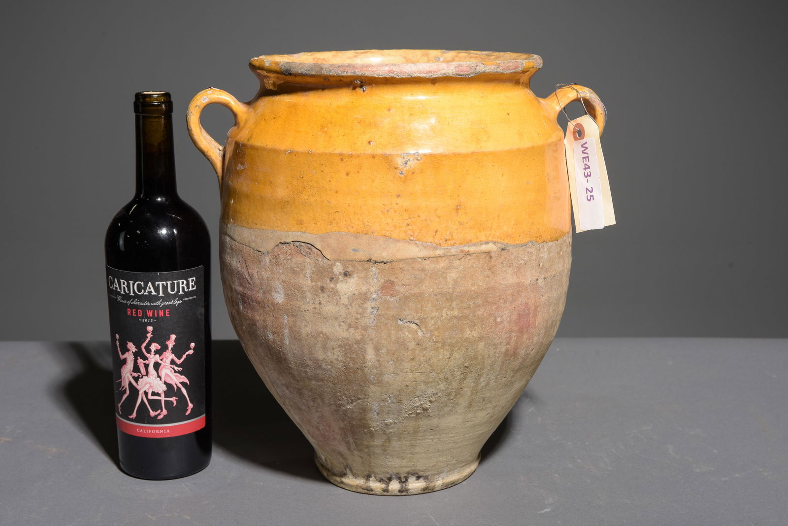 French Large Yellow Glazed Confit Pot #4 (1 of 5)