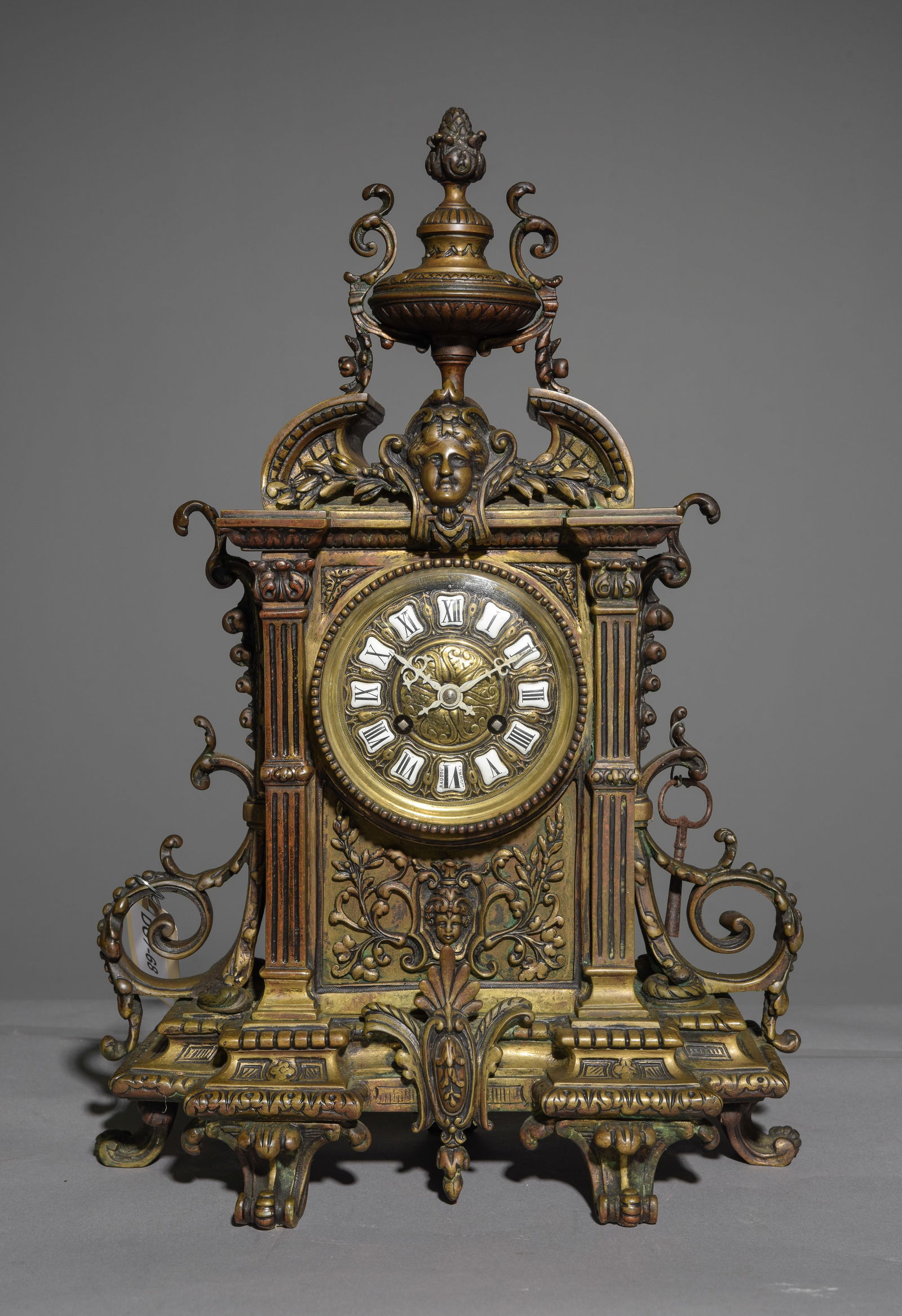 French Louis XV Style Bronze Mantel Clock (1 of 5)