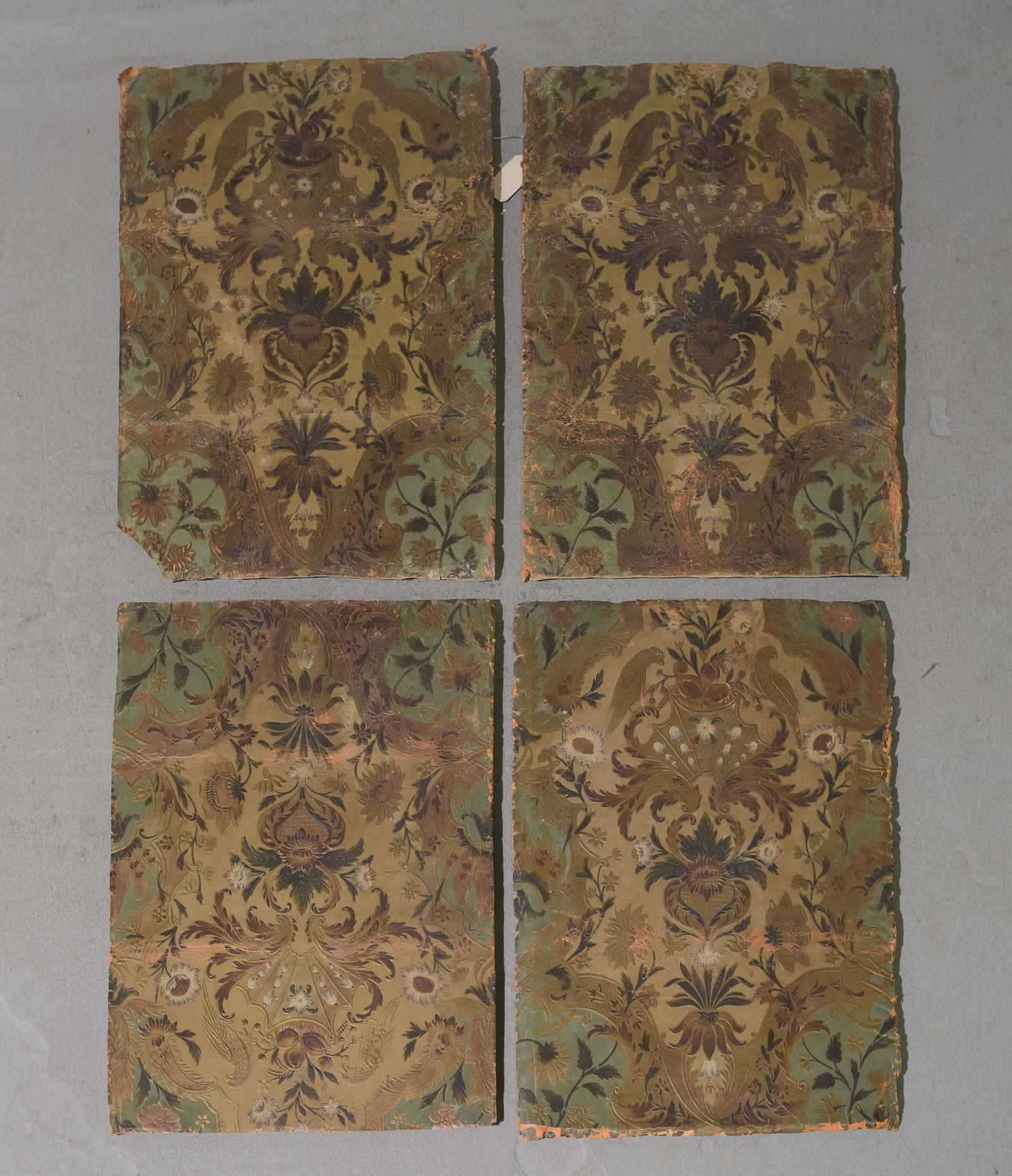 4 Antique Pressed Leather Wall Pannels (1 of 9)