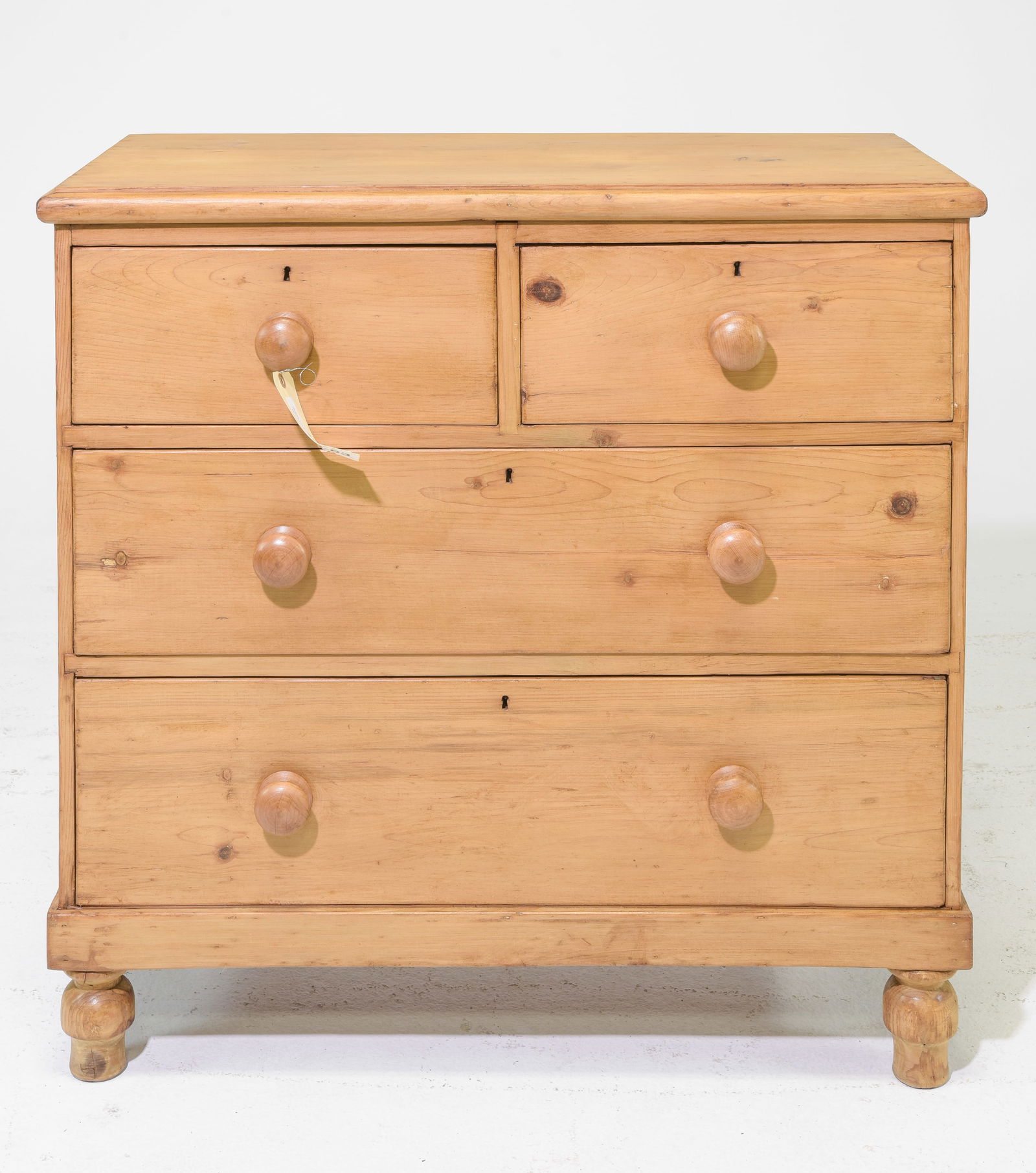 British Pine Four Drawer Chest / Bedside c.1940's-50's (1 of 5)