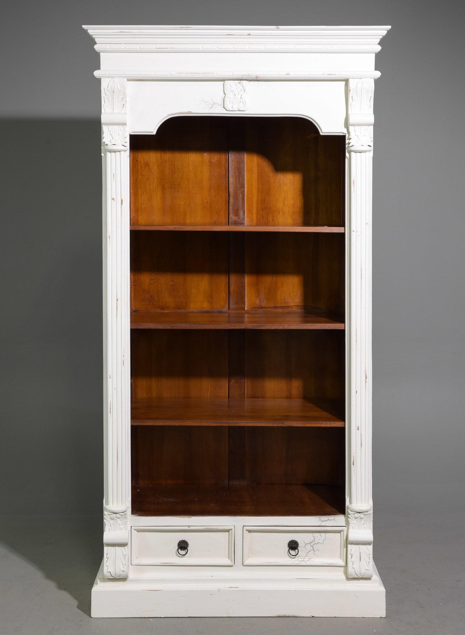 French Style Painted Open Bookshelf (1 of 7)