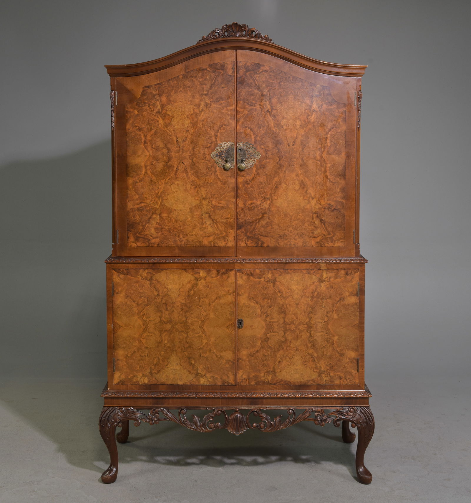 English Walnut Cocktail / Bar Cabinet c.1930's (1 of 9)