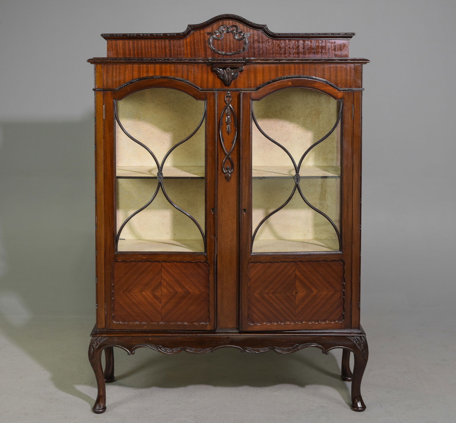 Edwardian Mahogany Showcase / Curio Cabinet (1 of 5)
