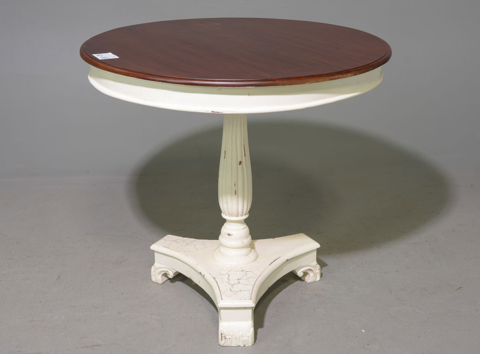 Round Painted Base Entry / Occasional Table (1 of 3)