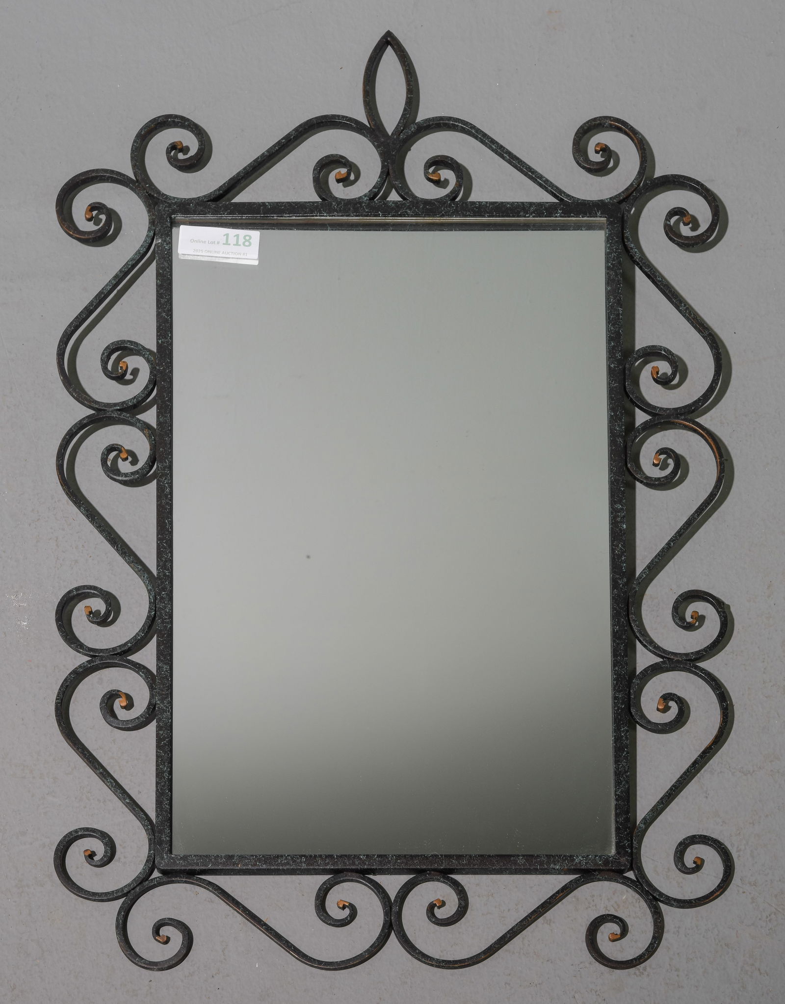 Belgian Metal Framed Mirror (1 of 3)
