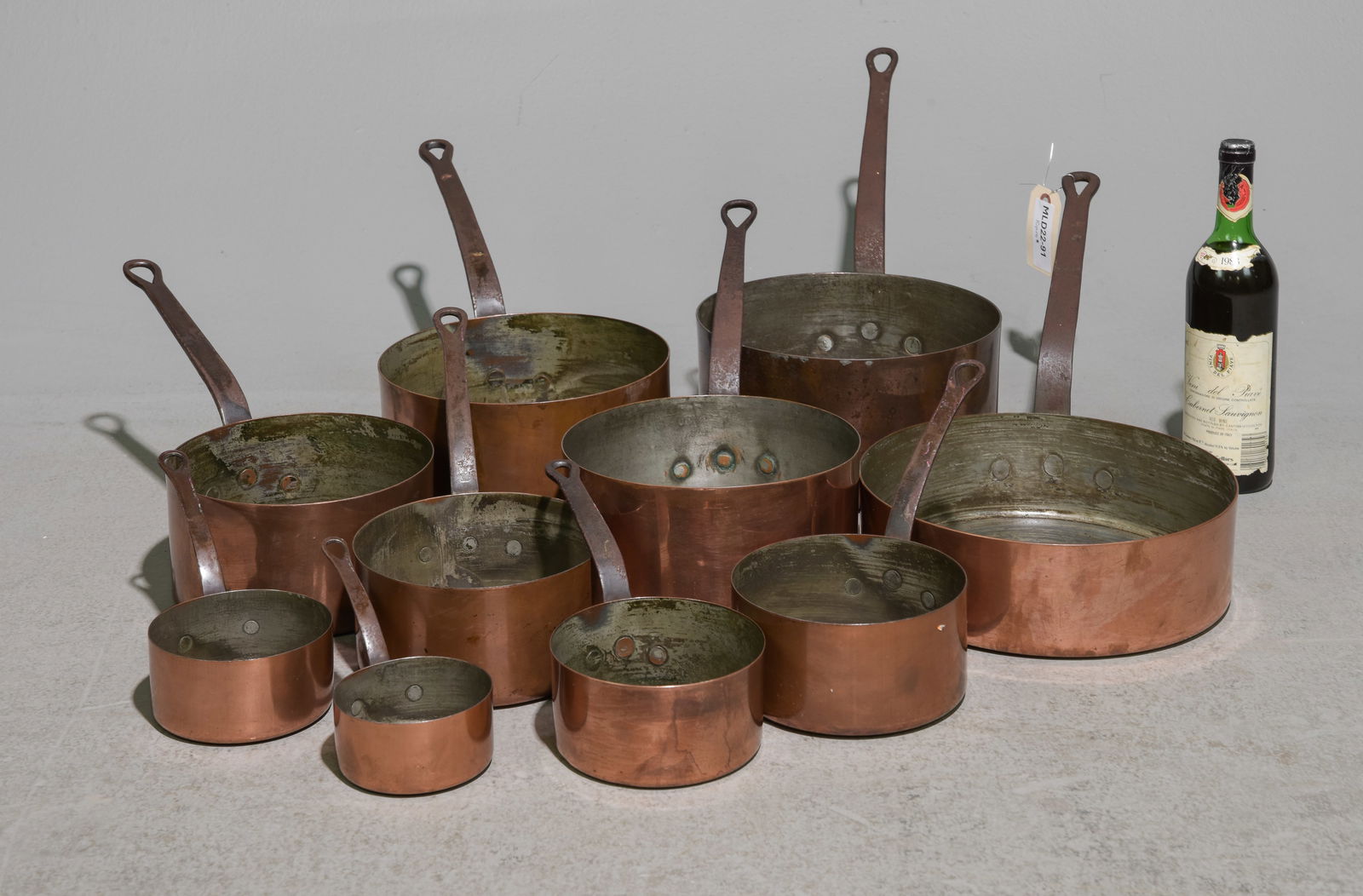 10 Assorted French Copper Sauce Pans (1 of 4)