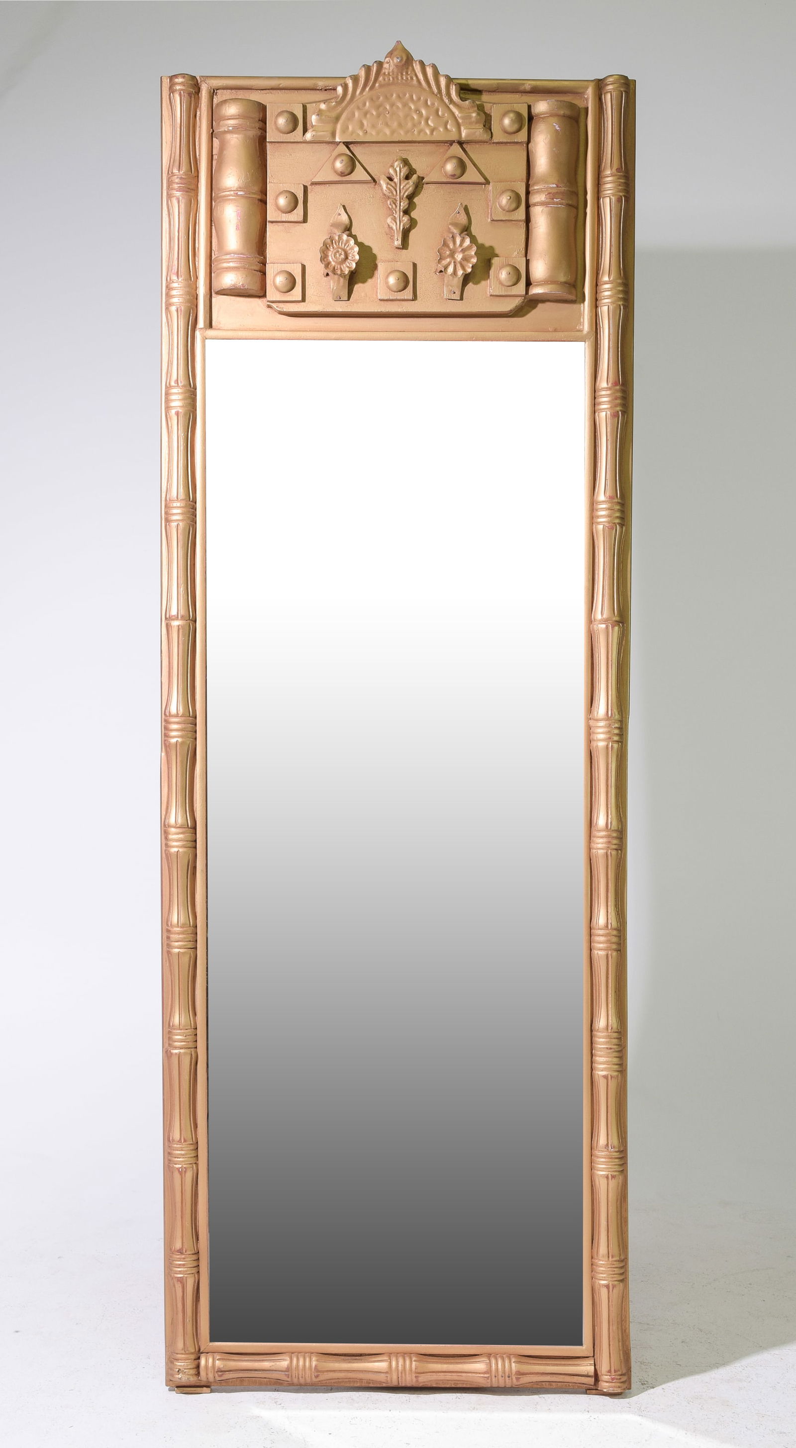 Empire Style Faux Bamboo Carved Mirror (1 of 4)