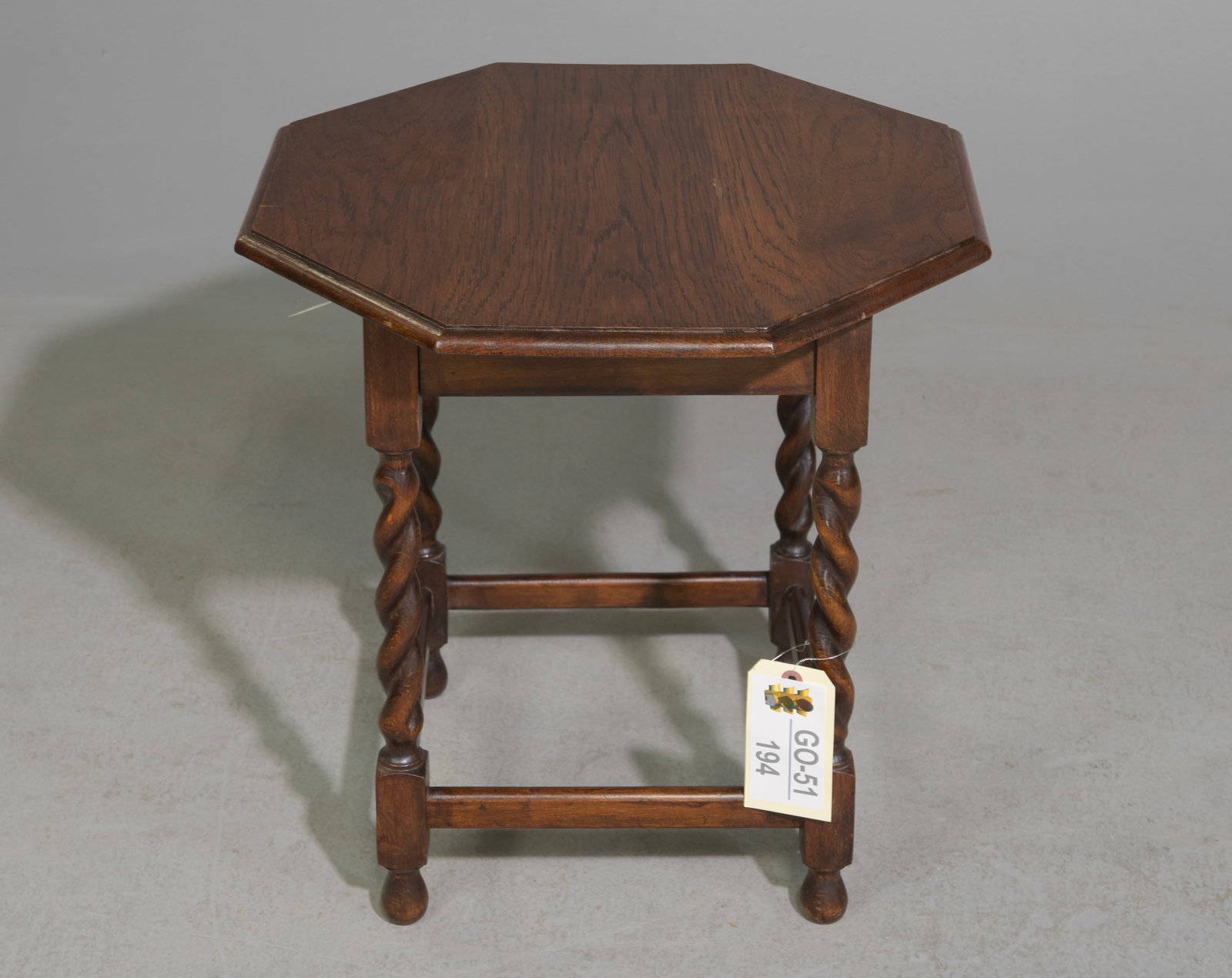 British Oak Barley Twist Occasional Table #3 (1 of 2)