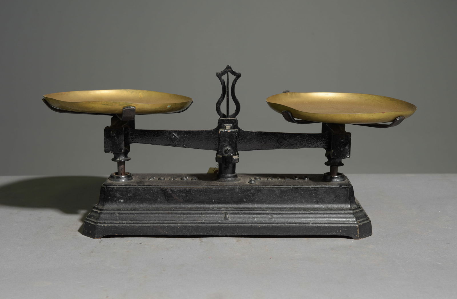 French Painted Balance Scale with Brass Pans (1 of 6)