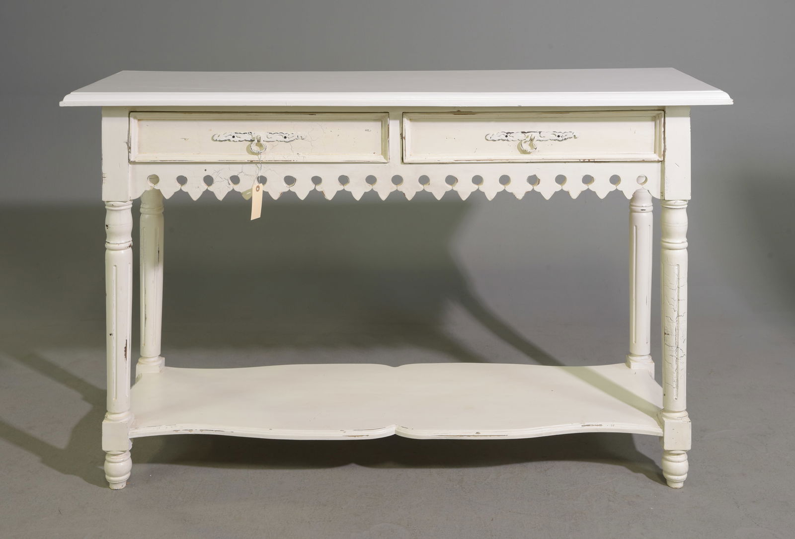 French Style Painted Two Drawer Hall Table / Console (1 of 4)