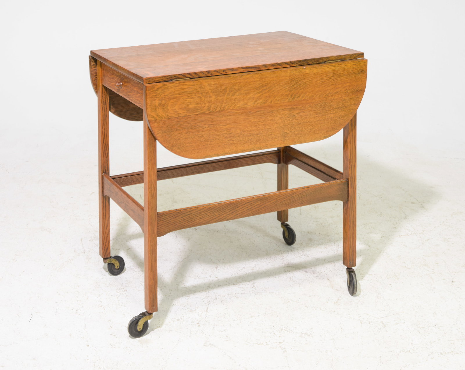 British Oak Drop Sided Trolley / Cart (1 of 3)