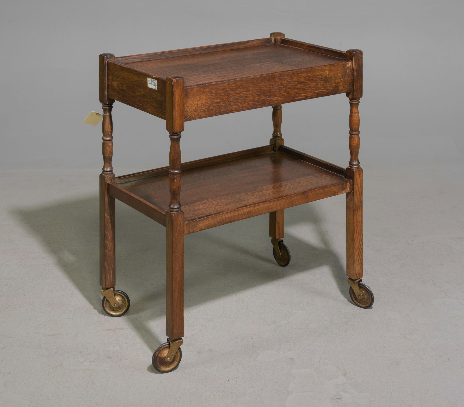 British Oak Two Tier Trolley / Cart (1 of 5)